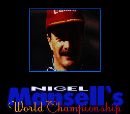 Nigel Mansell's World Championship Racing (USA) Title Screen